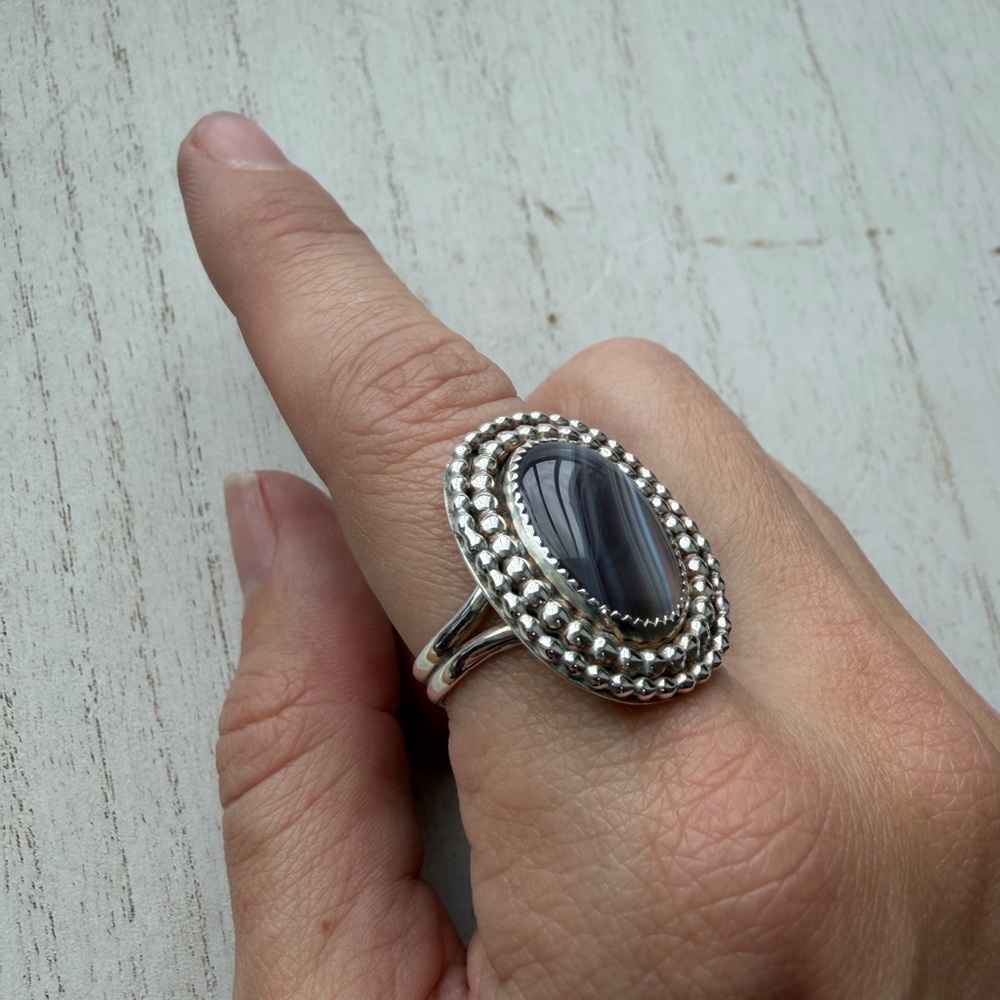 Botswana Agate Ring - image 1
